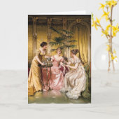 Carte de voeux Tea Party (Fleur jaune)