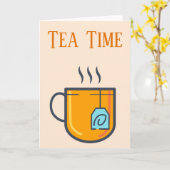 Carte de voeux Tea Time (Fleur jaune)