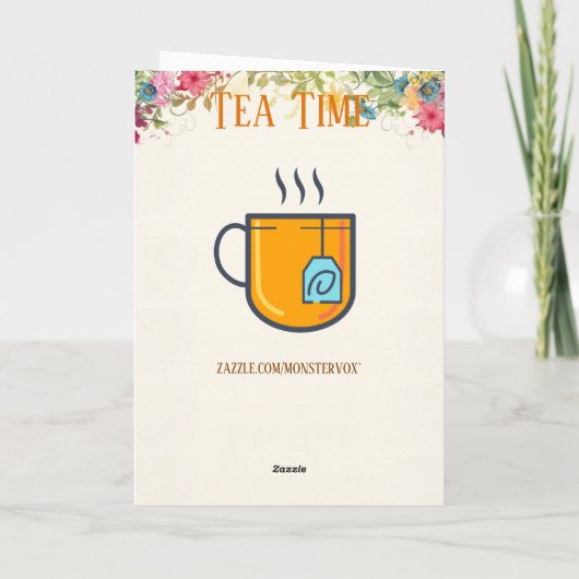 Carte de voeux Tea Time (Dos)