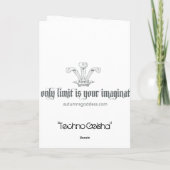 Carte de voeux Techno Geisha (Dos)