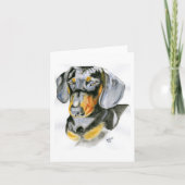 Carte de vœux teckel (Devant)