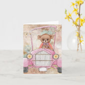 Carte de vœux Teddy Bear (Fleur jaune)