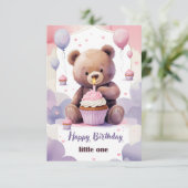 Carte de voeux Teddy Bear (Debout devant)