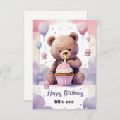 Carte de voeux Teddy Bear (Devant / Derrière)