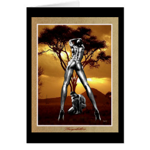 Carte de vœux Temptation • Silhouette romantique é