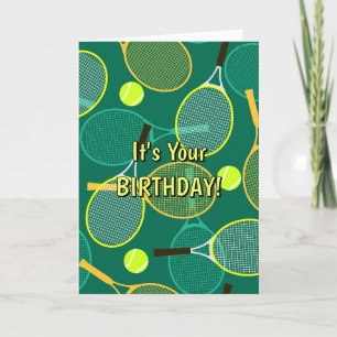 Carte de voeux Tennis Design