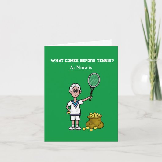 Carte de voeux Tennis Retraite (Devant)