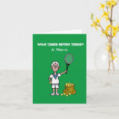 Carte de voeux Tennis Retraite (Fleur jaune)
