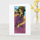 Carte de voeux Terpsikhore (Fleur jaune)