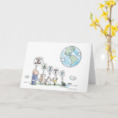 Carte de voeux Terre (Fleur jaune)