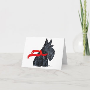 Carte de vœux Terrier Écossais