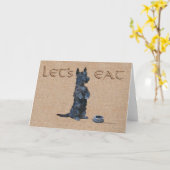 Carte de vœux Terrier Écossais (Fleur jaune)