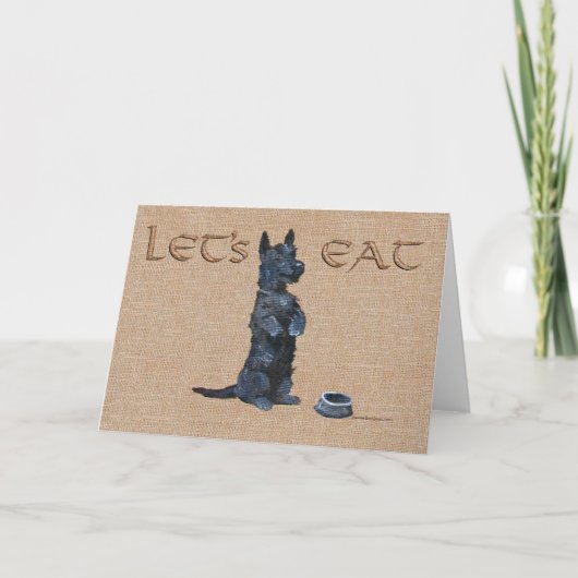 Carte de vœux Terrier Écossais (Devant)