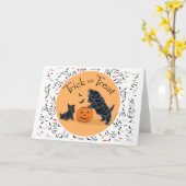 Carte de vœux Terrier Écossais (Fleur jaune)