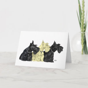 Carte de vœux Terrier Écossais
