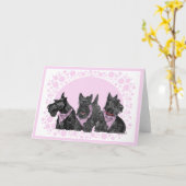 Carte de vœux Terrier Écossais (Fleur jaune)