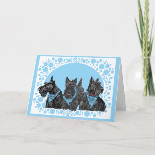 Carte de vœux Terrier Écossais (Devant)