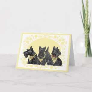 Carte de vœux Terrier Écossais
