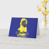 Carte de vœux Terrier Écossais (Fleur jaune)