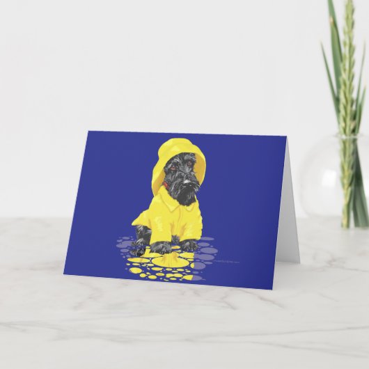 Carte de vœux Terrier Écossais (Devant)