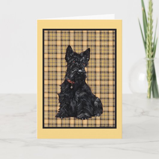 Carte de vœux Terrier Écossais (Devant)