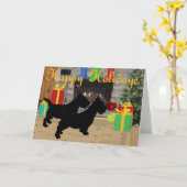 Carte de vœux Terrier Écossais (Fleur jaune)