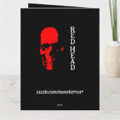 Carte de vœux tête rouge (Dos)