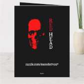 Carte de vœux tête rouge (Dos)