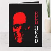 Carte de vœux tête rouge (Devant)