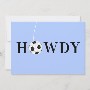 Carte de voeux Texas Blue Soccer Pinata Party