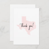 Carte de vœux Texas Merci Blush Hearts (Devant / Derrière)