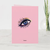Carte de voeux texte de dessin oeil (Dos)