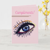 Carte de voeux texte de dessin oeil (Fleur jaune)