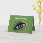 Carte de voeux texte de dessin oeil (Fleur jaune)