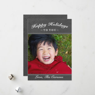 Carte de vœux texture gris foncé Joyeuses Fêtes