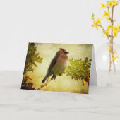 Carte de voeux texturée de cire de cèdre (Fleur jaune)