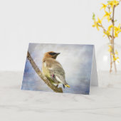 Carte de voeux texturée de cire de cèdre (Fleur jaune)