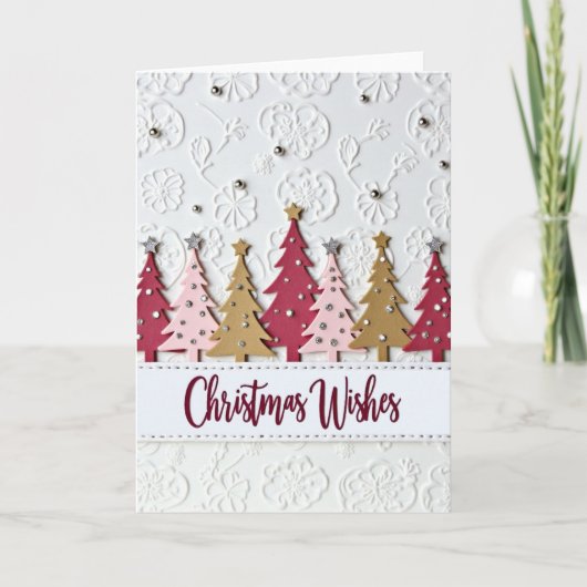 Carte de vœux texturée pour Noël (Devant)