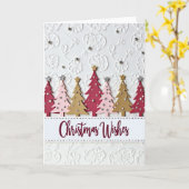 Carte de vœux texturée pour Noël (Fleur jaune)