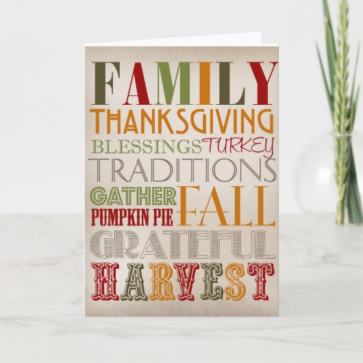 Carte de voeux - Thanksgiving (Devant)