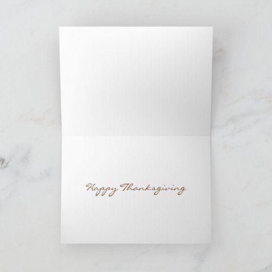 Carte de voeux - Thanksgiving - (Intérieur)