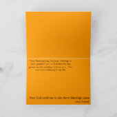 Carte de voeux Thanksgiving (Intérieur)