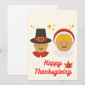Carte de voeux Thanksgiving (Devant / Derrière)