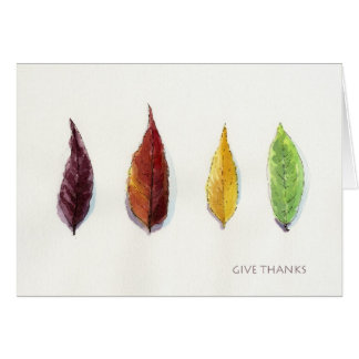 Carte de voeux Thanksgiving Autumn Leaf Remercier