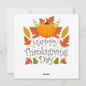 Carte de voeux Thanksgiving Cats (Dos)