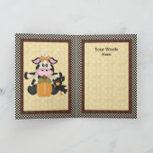 Carte de voeux Thanksgiving Cow (Intérieur)