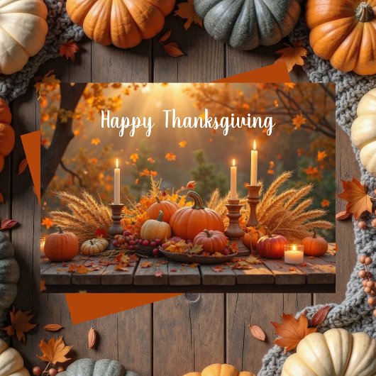 Carte de voeux Thanksgiving personnalisée