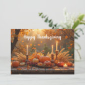 Carte de voeux Thanksgiving personnalisée (Debout devant)