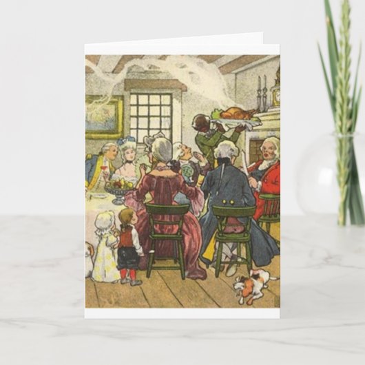 Carte de voeux Thanksgiving vintage (Devant)
