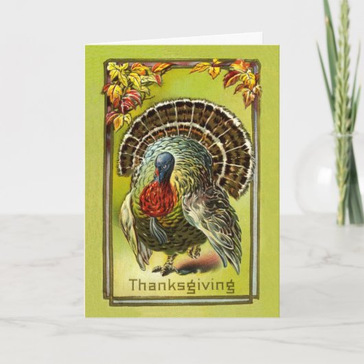 Carte de voeux Thanksgiving vintage (Devant)
